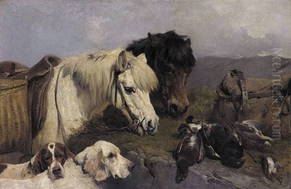 The End Of A Day's Sport Oil Painting by John Sargent Noble