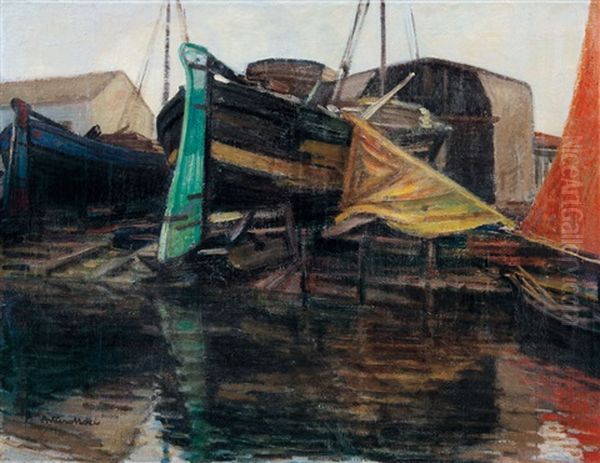 Darsena (le Barche) by Arturo Noci