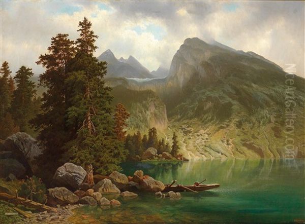 Grose Landschaft Oil Painting by Theodor (Wilhelm T.) Nocken