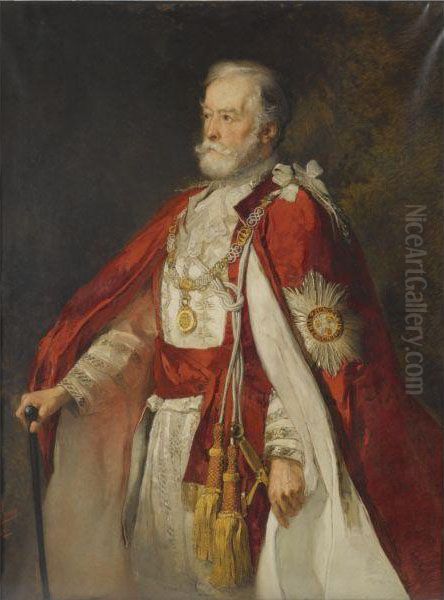 Portrait Of Sir John Savile- Lumley, Later 1st Baron Savile Oil Painting by Christoffel Bisschop