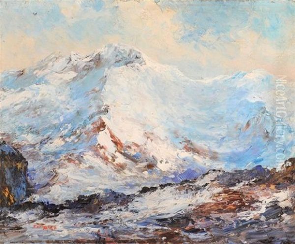 Le Mont Blanc Vu Du Mont Joly (mont D'arbois) by Paul Ange Nocquet