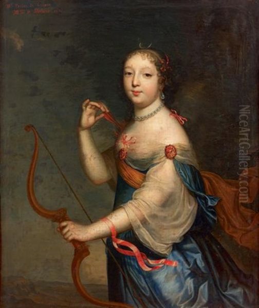 Portrait Dit De Pauline De Grignan, Marquise De Simiane En Diane Chasseresse by Jean Nocret