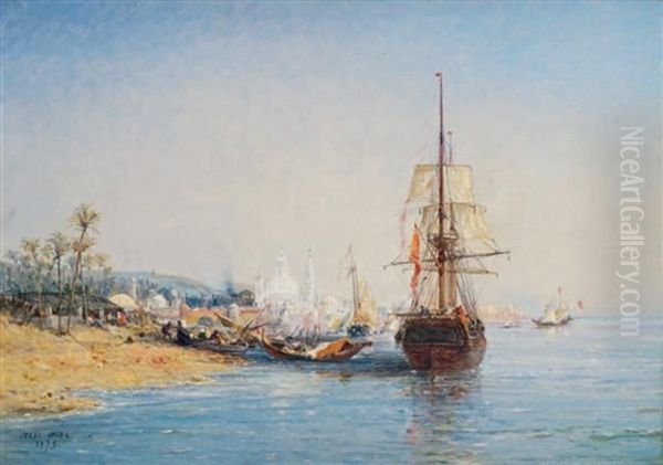 Rivages Du Bosphore Oil Painting by Jules Achille Noel