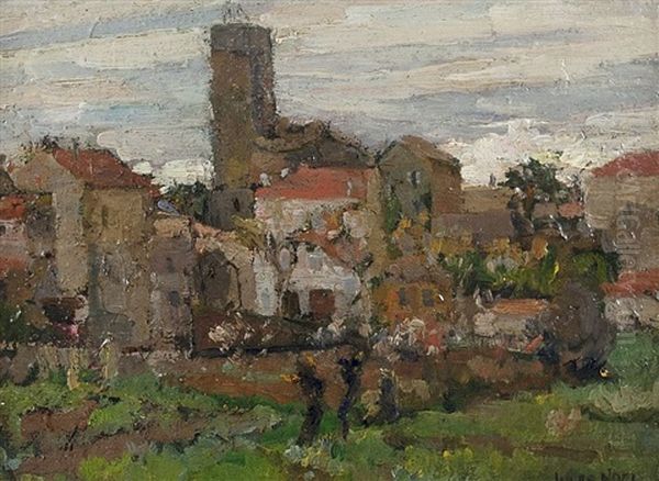 Stadtlandschaft Oil Painting by Jules Achille Noel