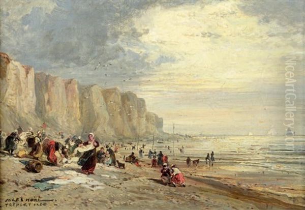 Le Treport Oil Painting by Jules Achille Noel