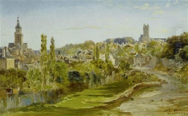 Dorf In Der Bretagne Oil Painting by Jules Achille Noel