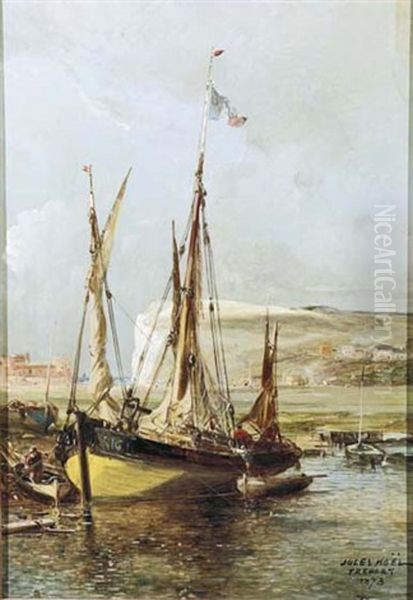 Le Treport Oil Painting by Jules Achille Noel