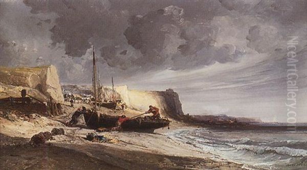 Le Retour De La Peche Oil Painting by Jules Achille Noel