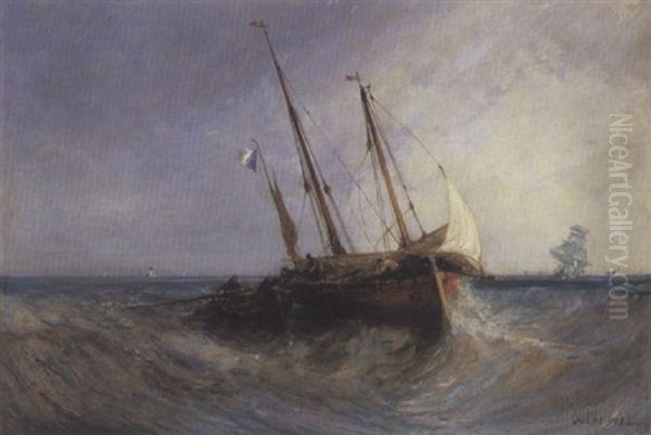 Retour De Peche Oil Painting by Jules Achille Noel