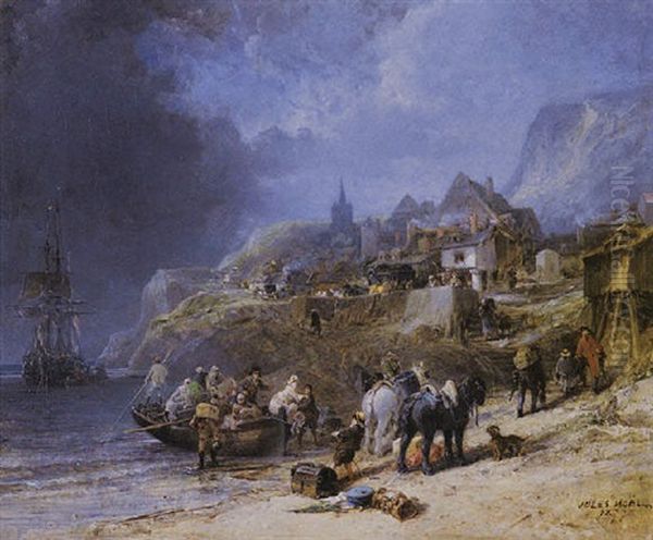 The Return From The Voyage Oil Painting by Jules Achille Noel