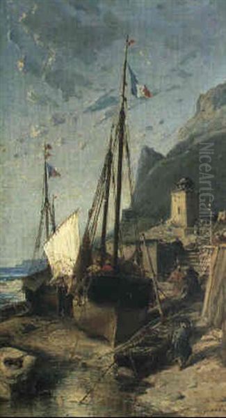 Le Retour De La Peche Oil Painting by Jules Achille Noel