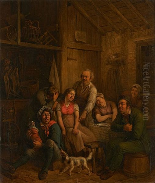 Une Famille Hilare Oil Painting by Peter Paul Joseph Noel