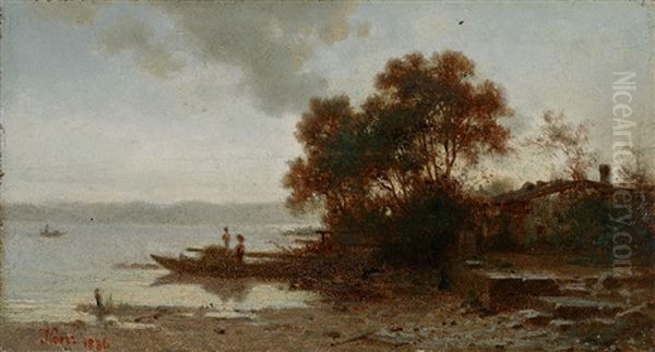 Fraueninsel Chiemsee Oil Painting by Julius Noerr