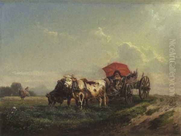 Ein Mittagsschlafchen Oil Painting by Julius Noerr