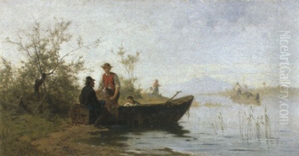 Chiemseefischer Oil Painting by Julius Noerr