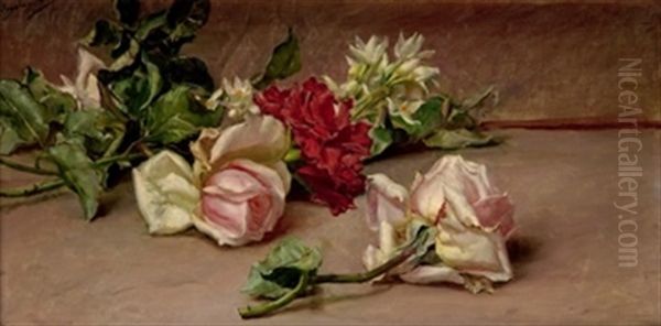 Flores Oil Painting by Jose Nogales Sevilla