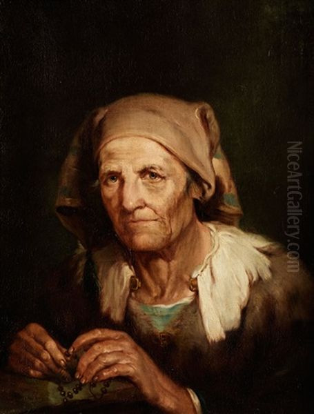 Bildnis Einer Alten Frau Oil Painting by Giuseppe Nogari