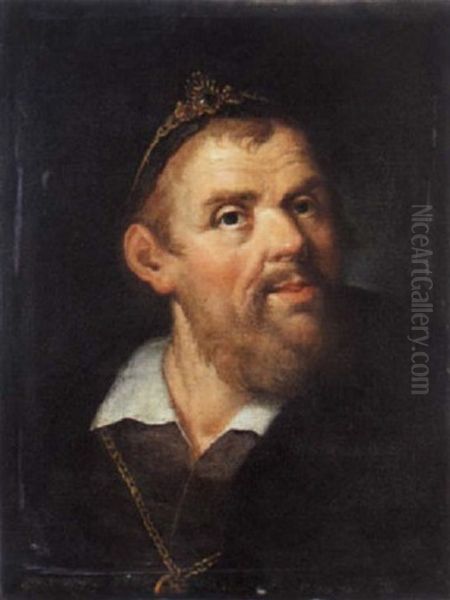 Ritratto Di Vecchio Con Barba Oil Painting by Giuseppe Nogari