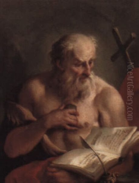 Saint Jerome Oil Painting by Giuseppe Nogari