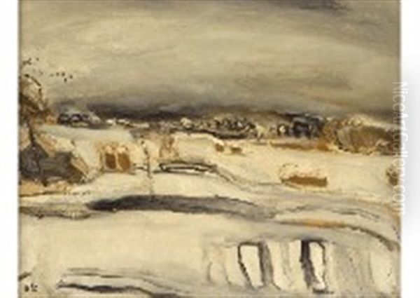 Snowscape Oil Painting by Kenzo Noguchi