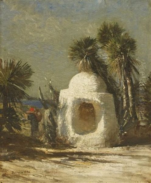 A Woman Carrying Water From A Well, North Africa Oil Painting by Maxime Noire