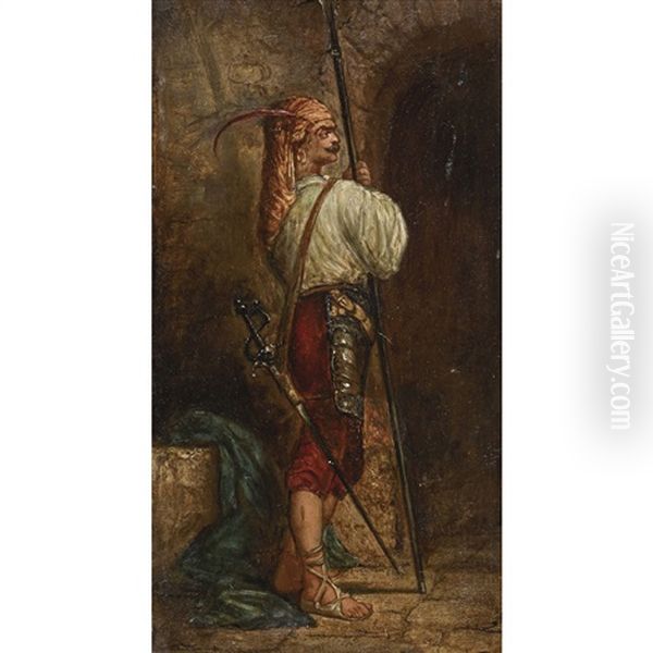 Orientalischer Wachmann Oil Painting by Maxime Noire