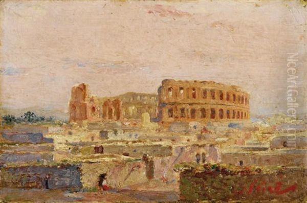 Amphitheatre D'el-djem (tunisie) Oil Painting by Maxime Noire