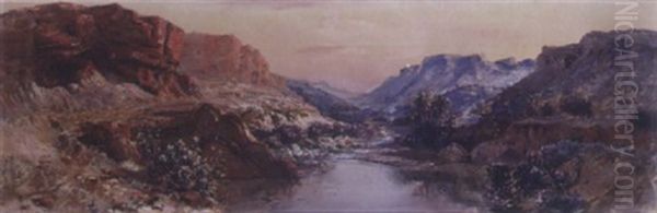 Les Gorges D'el Kantara Oil Painting by Maxime Noire