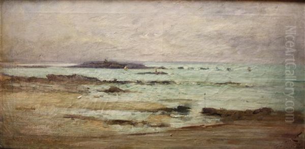 La Mer A Saint-briac Oil Painting by Emile Noirot