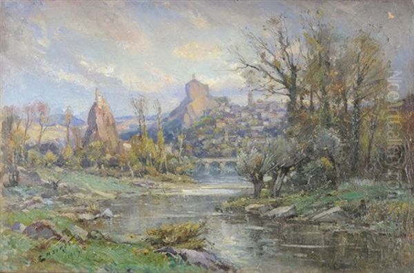 Le Puy (+ Soiree D'octobre A Saint Maurice-sur-loir; Pair) Oil Painting by Emile Noirot