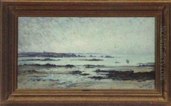 Seaside At Cotes Du Nord, Bretagne Oil Painting by Emile Noirot