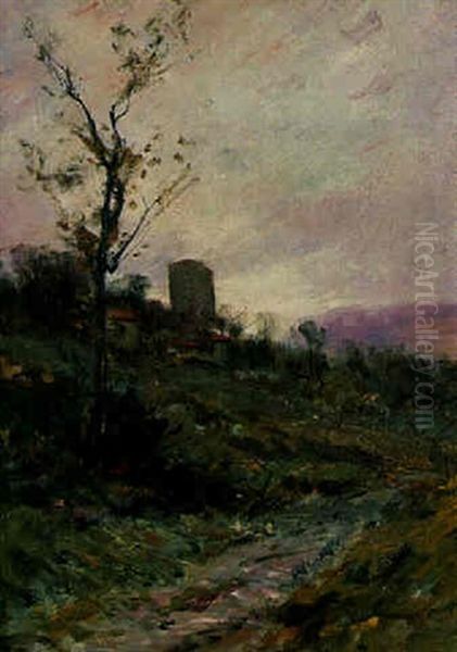 Hammeau Pres D'un Ruisseau Oil Painting by Emile Noirot