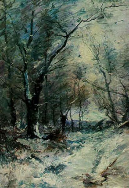 Paysage De Neige Oil Painting by Emile Noirot