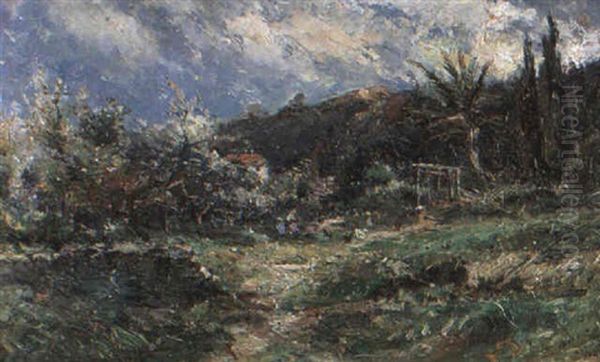 Verger Au Lavandou Oil Painting by Emile Noirot