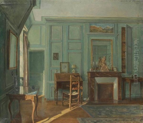 Salon De L'appartement Du Peintre Rue De L'orangerie A Versailles Oil Painting by Henri Girault De Nolhac