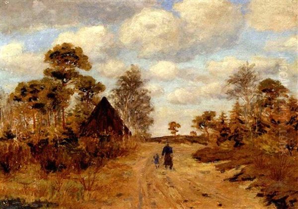 Weg In Der Heide Oil Painting by Franz Noelken