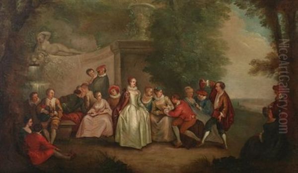 Fete Champetre Oil Painting by Joseph Frans Nollekens