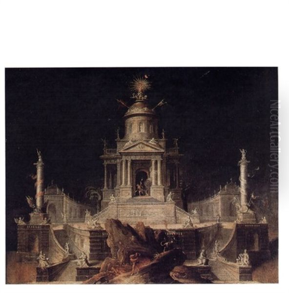 Les Enfers Avec Le Temple De Janus Oil Painting by Francois de Nome