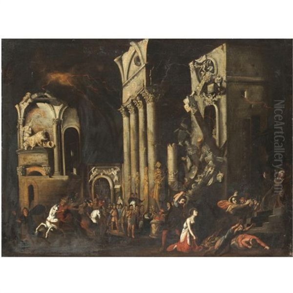 The Martyrdom Of A Female Saint Oil Painting by Francois de Nome