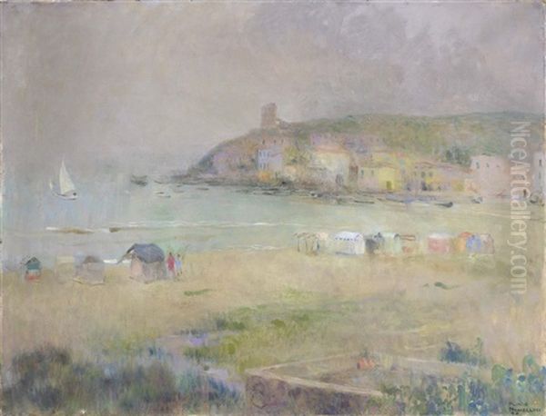 Marina Di Campo Oil Painting by Plinio Nomellini