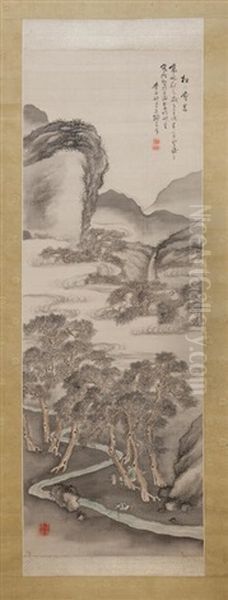 Two Kakemono Oil Painting by  Nomura Bunkyo