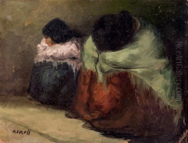 Gitanas Oil Painting by Isidro Nonell y Monturiol