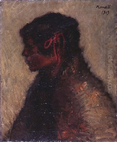 Gitana Con Lazo, La Chavala Oil Painting by Isidro Nonell y Monturiol