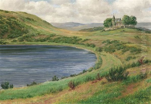 Am Weinfelder Maar (i.d. Eifel) Oil Painting by Carl Nonn