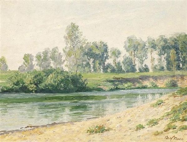 Sommerlandschaft An Der Siegmundung Oil Painting by Carl Nonn