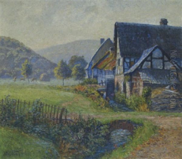 Frischer Morgen In Der Eifel Oil Painting by Carl Nonn