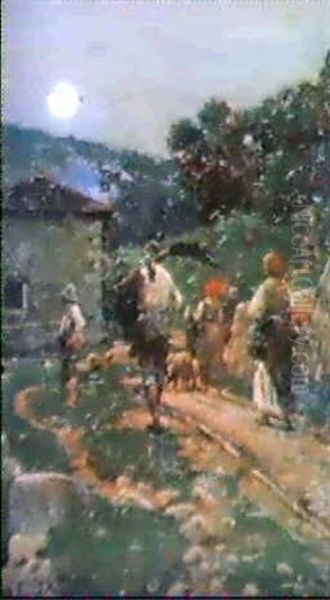 Verso Sera Sul Livenza Oil Painting by Luigi Nono