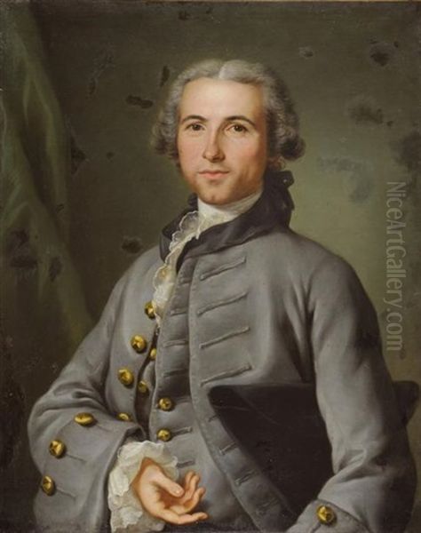 Portrait De Francois Auguste Mimos Oil Painting by Donat Nonotte