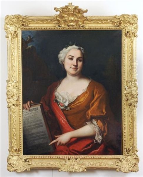 Portrait De (mademoiselle Antier, Cantatrice ?) Oil Painting by Donat Nonotte