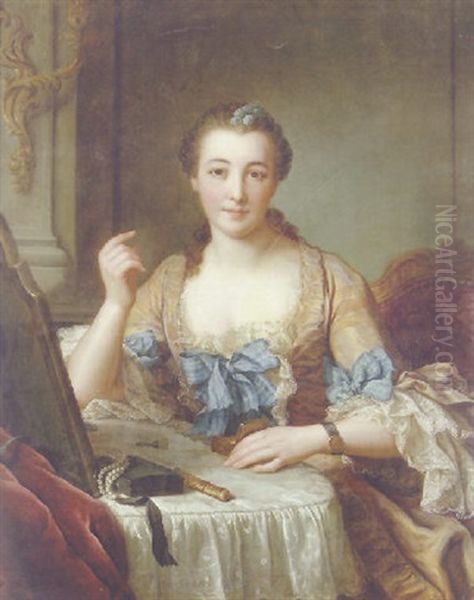 Portrait Of The Marquise De Gast by Donat Nonotte